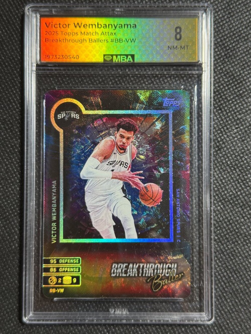 2025-26 Topps Match Attax Victor Wembanyama Breakthrough Baller #BB-VW MBA 8